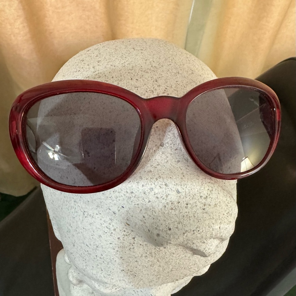 Vintage 90s Christian Dior red oversized sunglasses. Model 2945. Never worn.